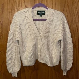 American Eagle cropped knitted cardigan in the size extra small.